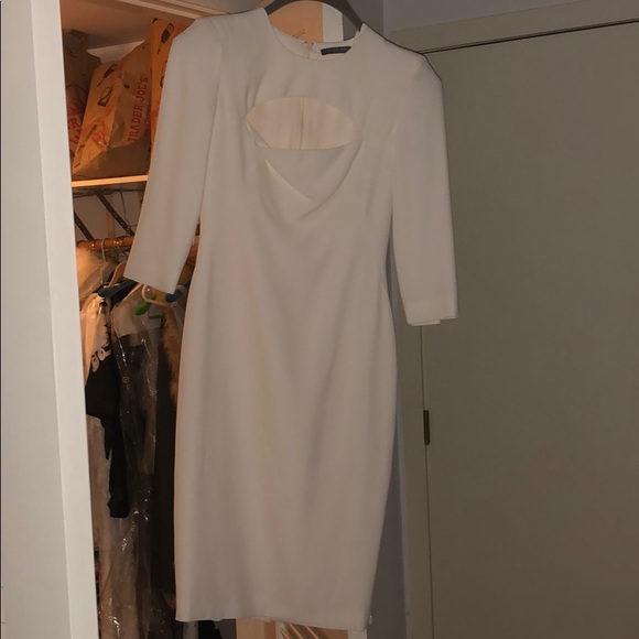 Alexander McQueen Cream skit long sleeve dress - Picture 2 of 5